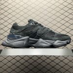 Rear view of New Balance 9060 Triple Black showing heel tab and sole structure