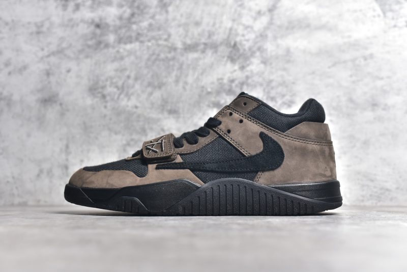 Detailed view of Jordan Jumpman Jack TR Travis Scott Dark Mocha