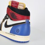 Front view of Jordan 1 Retro High OG SP Fragment x Union LA sneakers