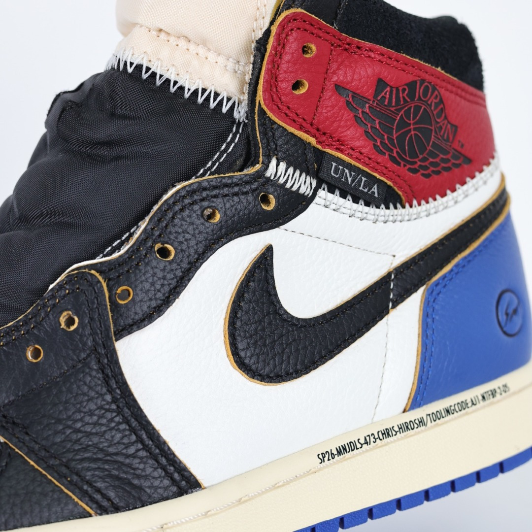 Jordan 1 Retro High OG SP Fragment x Union LA Varsity Red Sport Royal 2 Jordan 1 Retro High OG SP Fragment x Union LA Varsity Red Sport Royal from above