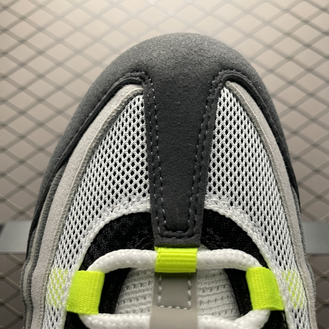 Nike Air Max 95 OG Big Bubble Neon (2025/2026) 3 Pair of Nike Air Max 95 OG Big Bubble Neon (2025/2026) sneakers, side-by-side, showcasing the left and right shoes with full details