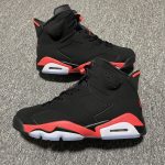 Jordan 6 Retro Infrared front view lacing system and perforated toe box CT8529-001