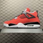Side profile of Jordan 4 Retro Toro Bravo 2026 sneaker with netting detail