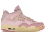 Jordan 4 Retro Iced Carmine sneaker side profile IB6716-600, vibrant red, white, and black design