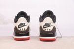 Front view of Jordan 3 Retro World's Best Dad shoe IF4396-103, toe box