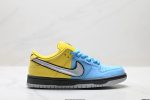 Denim upper on Nike SB Dunk Low Pro Muni Lightning Turquoise shoe