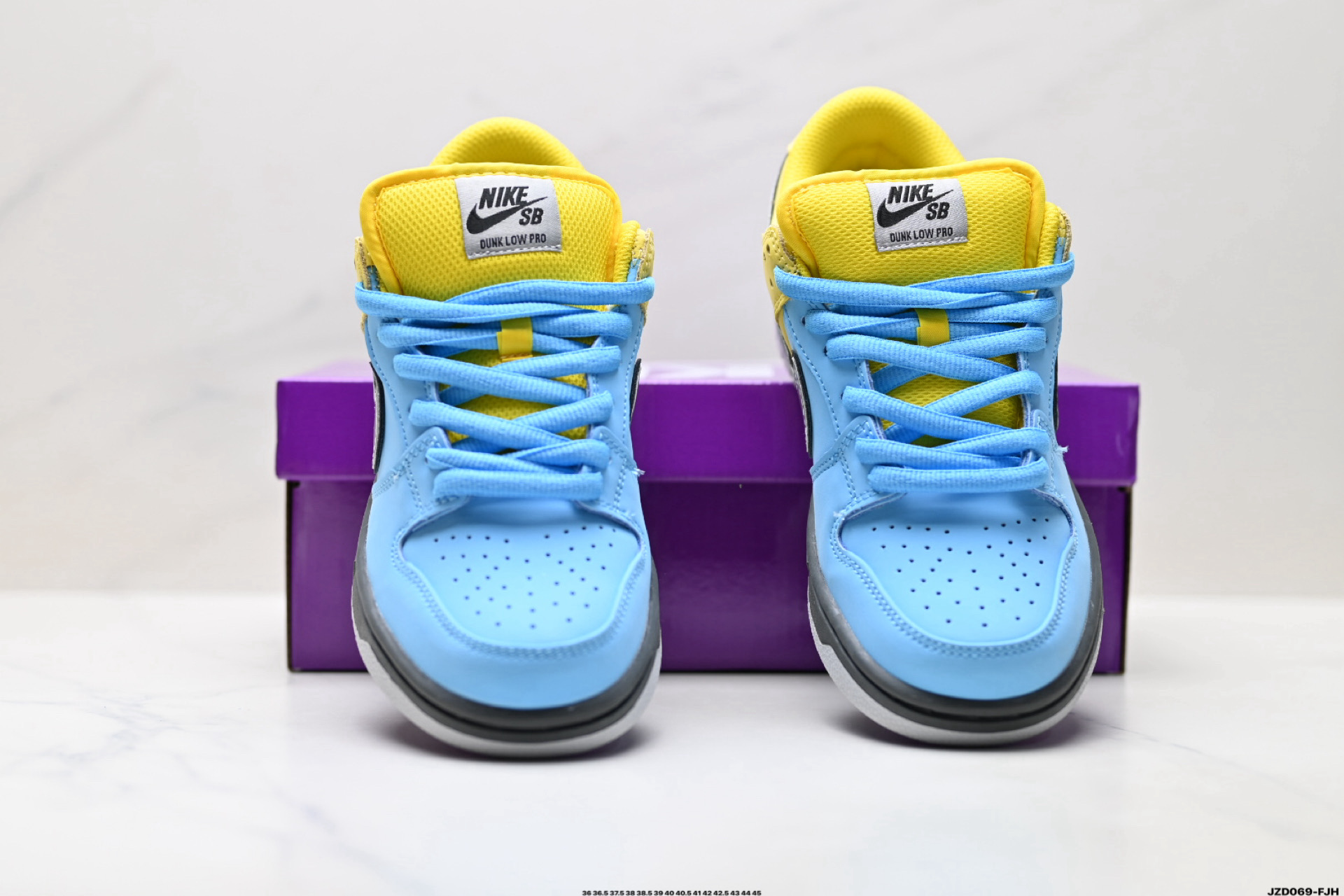 Nike SB Dunk Low Pro Muni Lightning Denim Turquoise 3 Nike SB logo on Dunk Low Pro Muni Lightning Denim Turquoise