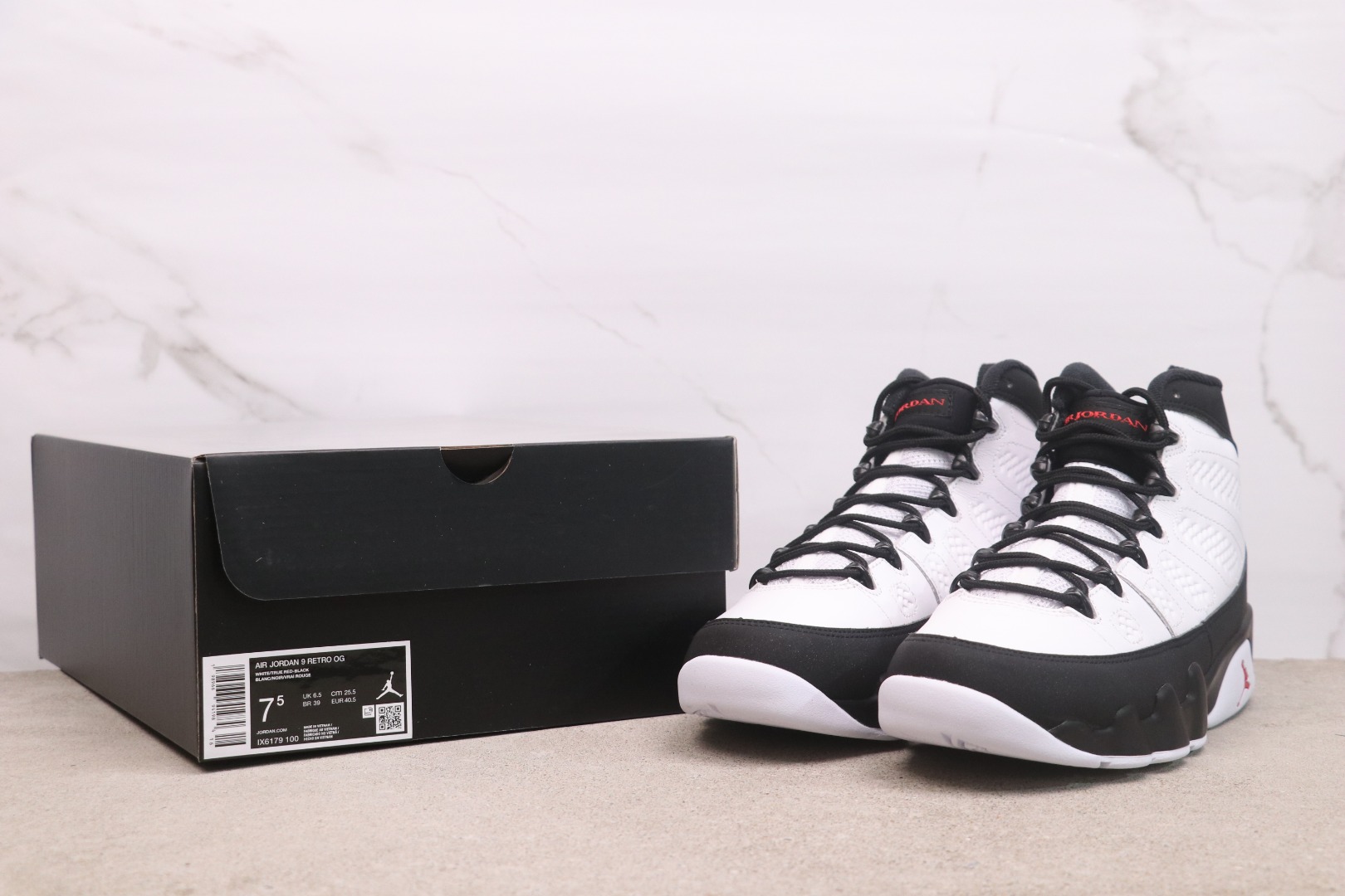 Jordan 9 Retro OG Space Jam (2026) 10 Jordan 9 Retro OG Space Jam (2026) group shot with other retro Jordans, IX6179-100